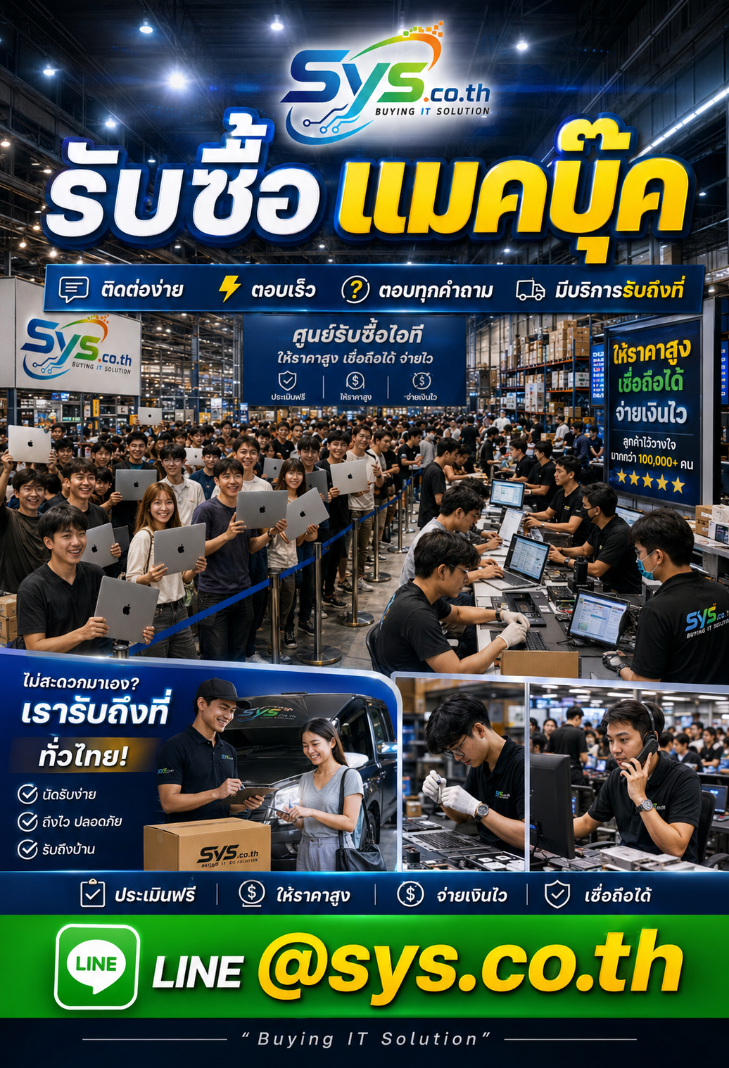 ติดต่อ LINE @sys.co.th รับซื้อ แมคบุ๊ค
