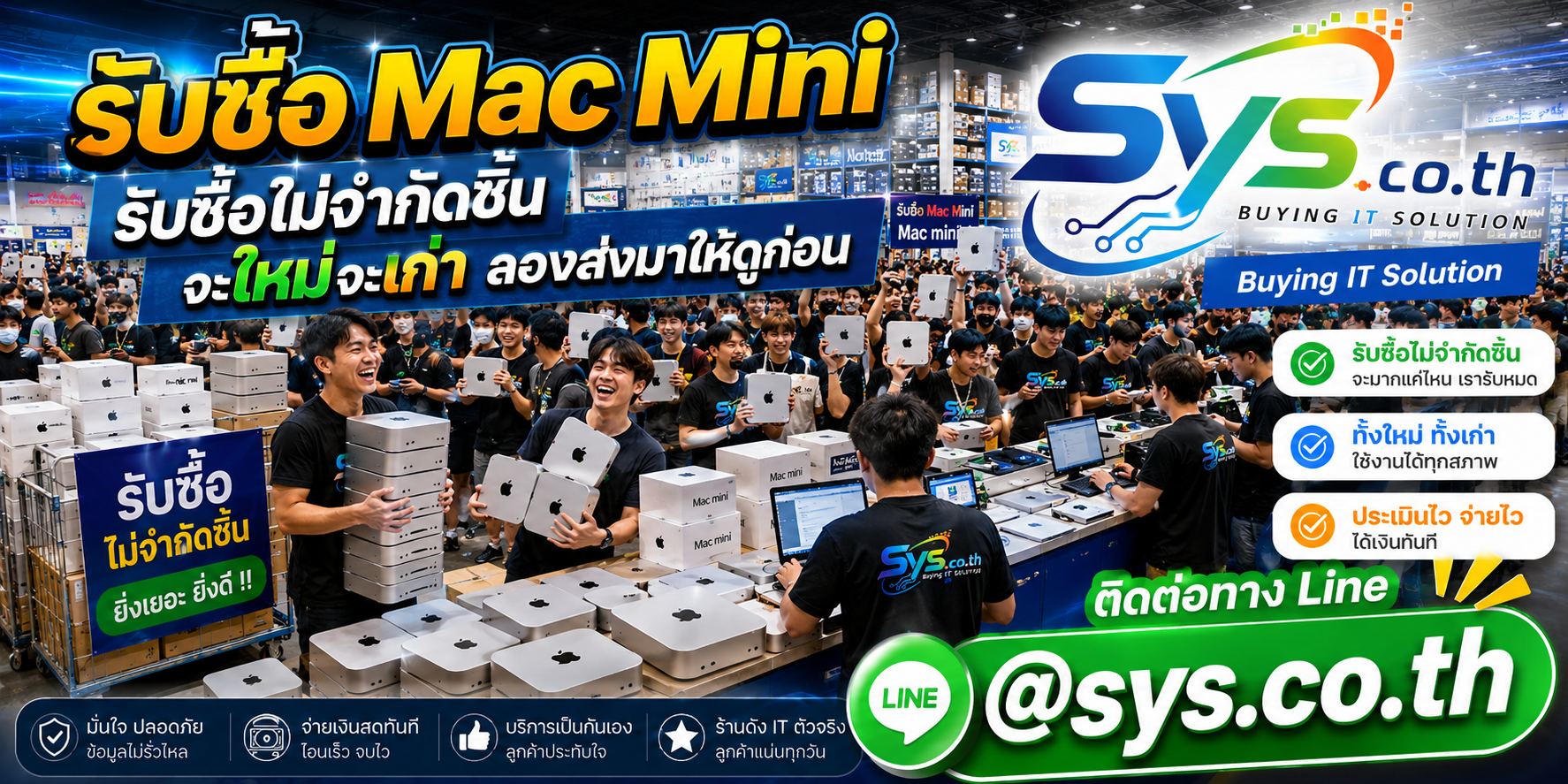 รับซื้อ Mac Mini ไม่จำกัดจำนวน ทั้งใหม่และเก่า sys.co.th