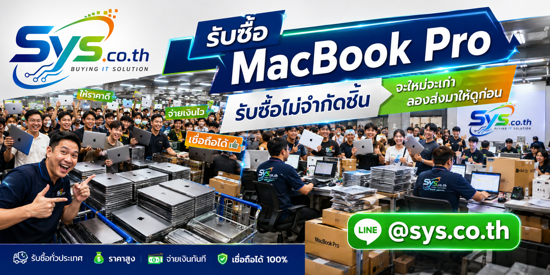 รับซื้อ MacBook Pro ไม่จำกัดจำนวน sys.co.th